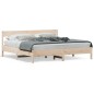 vidaXL Estructura de cama con cabecero madera maciza pino 180x200 cm vidaXL Estructura de cama con cabecero madera maciza pino 180x200 cm