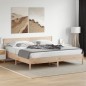vidaXL Estructura de cama con cabecero madera maciza pino 180x200 cm vidaXL Estructura de cama con cabecero madera maciza pino 180x200 cm