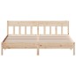 vidaXL Estructura de cama con cabecero madera maciza pino 180x200 cm vidaXL Estructura de cama con cabecero madera maciza pino 180x200 cm