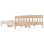 vidaXL Estructura de cama con cabecero madera maciza pino 180x200 cm vidaXL Estructura de cama con cabecero madera maciza pino 180x200 cm
