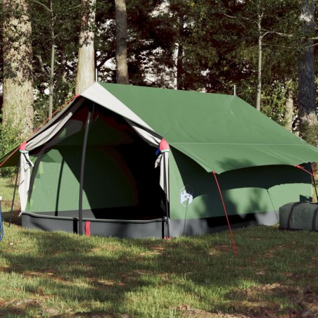 vidaXL Tienda de campaña 2 personas tafetán 185T verde 193x122x96 cm