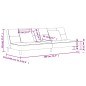 vidaXL Sofá cama de 2 plazas con dos almohadas tela negro vidaXL Sofá cama de 2 plazas con dos almohadas tela negro