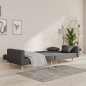 vidaXL Sofá cama de 2 plazas con dos almohadas tela gris oscuro vidaXL Sofá cama de 2 plazas con dos almohadas tela gris oscuro
