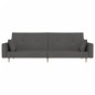 vidaXL Sofá cama de 2 plazas con dos almohadas tela gris oscuro vidaXL Sofá cama de 2 plazas con dos almohadas tela gris oscuro