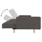 vidaXL Sofá cama de 2 plazas con dos almohadas tela gris oscuro vidaXL Sofá cama de 2 plazas con dos almohadas tela gris oscuro