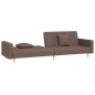 vidaXL Sofá cama de 2 plazas con dos almohadas tela gris taupe vidaXL Sofá cama de 2 plazas con dos almohadas tela gris taupe
