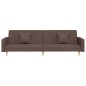 vidaXL Sofá cama de 2 plazas con dos almohadas tela gris taupe vidaXL Sofá cama de 2 plazas con dos almohadas tela gris taupe