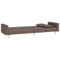 vidaXL Sofá cama de 2 plazas con dos almohadas tela gris taupe vidaXL Sofá cama de 2 plazas con dos almohadas tela gris taupe