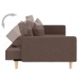 vidaXL Sofá cama de 2 plazas con dos almohadas tela gris taupe vidaXL Sofá cama de 2 plazas con dos almohadas tela gris taupe