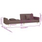vidaXL Sofá cama de 2 plazas con dos almohadas tela gris taupe vidaXL Sofá cama de 2 plazas con dos almohadas tela gris taupe
