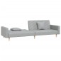 vidaXL Sofá cama de 2 plazas con dos almohadas tela gris claro vidaXL Sofá cama de 2 plazas con dos almohadas tela gris claro