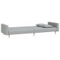 vidaXL Sofá cama de 2 plazas con dos almohadas tela gris claro vidaXL Sofá cama de 2 plazas con dos almohadas tela gris claro