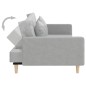vidaXL Sofá cama de 2 plazas con dos almohadas tela gris claro vidaXL Sofá cama de 2 plazas con dos almohadas tela gris claro