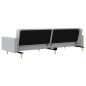 vidaXL Sofá cama de 2 plazas con dos almohadas tela gris claro vidaXL Sofá cama de 2 plazas con dos almohadas tela gris claro