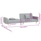 vidaXL Sofá cama de 2 plazas con dos almohadas tela gris claro vidaXL Sofá cama de 2 plazas con dos almohadas tela gris claro