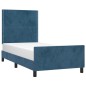 vidaXL Estructura cama con cabecero terciopelo azul oscuro 100x200 cm
