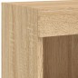 vidaXL Muebles de TV de pared con luces LED 6 piezas roble sonoma