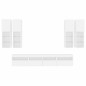 vidaXL Muebles de TV de pared con luces LED 7 piezas blanco