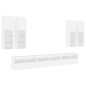 vidaXL Mueble de pared de TV con luces LED 7 piezas blanco