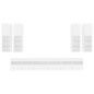vidaXL Mueble de pared de TV con luces LED 7 piezas blanco