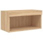 vidaXL Muebles de TV de pared con luces LED 6 piezas roble sonoma