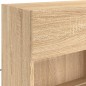 vidaXL Muebles de TV de pared con luces LED 6 piezas roble sonoma