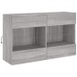 vidaXL Muebles de TV de pared con luces LED 6 piezas gris sonoma vidaXL Muebles de TV de pared con luces LED 6 piezas gris sonoma