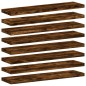vidaXL Estantes pared 8 uds madera ingeniería roble humo 40x10x1,5 cm