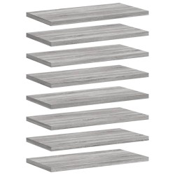 vidaXL Estantes pared 2 uds madera ingeniería gris Sonoma 40x20x1,5 cm