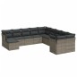 vidaXL Set de sofás de jardín 11 pzas y cojines ratán sintético gris vidaXL Set de sofás de jardín 11 pzas y cojines ratán sintético gris