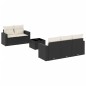 vidaXL Set de sofás de jardín 6 piezas y cojines ratán sintético negro vidaXL Set de sofás de jardín 6 piezas y cojines ratán sintético negro