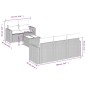 vidaXL Set de muebles de jardín 6 pzas y cojines ratán sintético gris vidaXL Set de muebles de jardín 6 pzas y cojines ratán sintético gris