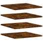 vidaXL Estantes pared 4 uds madera ingeniería roble humo 40x50x1,5 cm vidaXL Estantes pared 4 uds madera ingeniería roble humo 40x50x1,5 cm