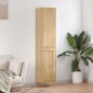 vidaXL Aparador de madera contrachapada roble Sonoma 34,5x34x180 cm vidaXL Aparador de madera contrachapada roble Sonoma 34,5x34x180 cm