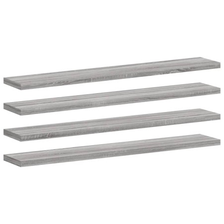 vidaXL Estantes pared 4 uds madera ingeniería gris Sonoma 60x10x1,5 cm