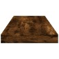 vidaXL Estantes pared 4 uds madera ingeniería roble humo 60x10x1,5 cm