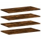 vidaXL Estantes pared 4 uds madera ingeniería roble humo 60x20x1,5 cm vidaXL Estantes pared 4 uds madera ingeniería roble humo 60x20x1,5 cm