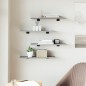vidaXL Estantes pared 4 uds madera ingeniería gris Sonoma 60x20x1,5 cm vidaXL Estantes pared 4 uds madera ingeniería gris Sonoma 60x20x1,5 cm