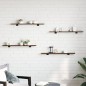 vidaXL Estantes pared 4 uds madera ingeniería marrón roble 80x10x1,5cm vidaXL Estantes pared 4 uds madera ingeniería marrón roble 80x10x1,5cm