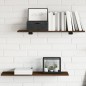 vidaXL Estantes pared 4 uds madera ingeniería marrón roble 80x20x1,5cm