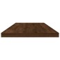 vidaXL Estantes pared 4 uds madera ingeniería marrón roble 80x20x1,5cm
