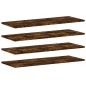 vidaXL Estantes pared 4 uds madera ingeniería roble humo 80x30x1,5 cm vidaXL Estantes pared 4 uds madera ingeniería roble humo 80x30x1,5 cm