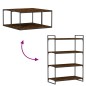 vidaXL Estantes pared 4 uds madera ingeniería roble humo 80x40x1,5 cm