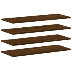 vidaXL Estantes pared 4 uds madera ingeniería marrón roble 80x30x1,5cm