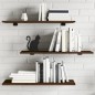vidaXL Estantes pared 4 uds madera ingeniería marrón roble 80x30x1,5cm vidaXL Estantes pared 4 uds madera ingeniería marrón roble 80x30x1,5cm
