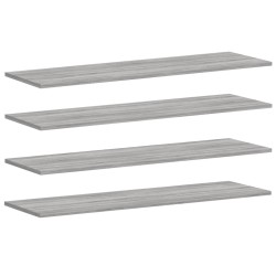 vidaXL Estantes pared 4 uds madera ingeniería gris Sonoma 100x30x1,5cm