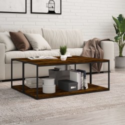 vidaXL Estantes pared 4 uds madera ingeniería roble humo 100x40x1,5 cm