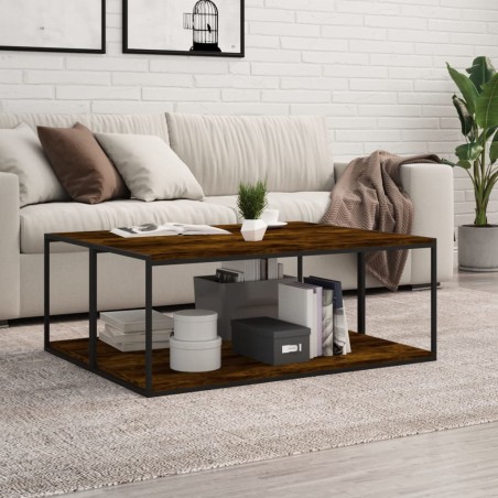 vidaXL Estantes pared 4 uds madera ingeniería roble humo 100x40x1,5 cm