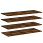 vidaXL Estantes pared 4 uds madera ingeniería roble humo 100x40x1,5 cm vidaXL Estantes pared 4 uds madera ingeniería roble humo 100x40x1,5 cm