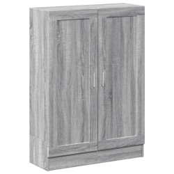 vidaXL Armario de madera de ingeniería gris sonoma 82,5x30,5x115 cm
